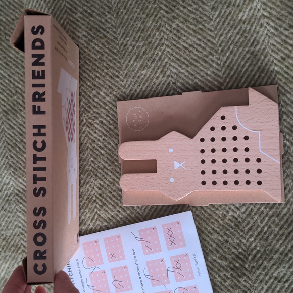 Beginner Easter Cross-stitch Kit Rabbit By Moon Picnic, Beachwood Bunny Age 4+ - Picture 6 of 13